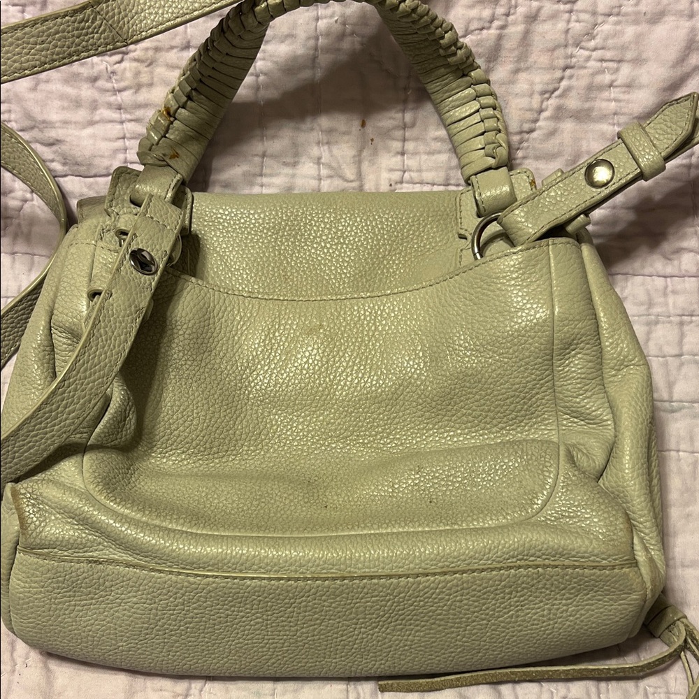 Elizabeth and James Elegant Cream Leather Handbag - Picture 4 of 10